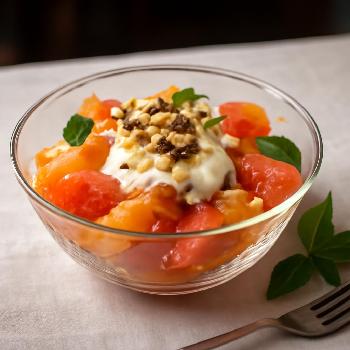 Salade d'agrumes au yaourt grec et miel