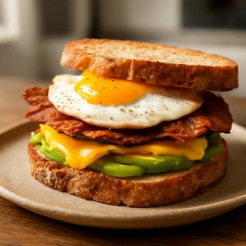 Sandwich Oeuf et Fromage Revisité au Bacon et Avocat