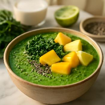 Smoothie Vert Tropical au Kale et à la Mangue