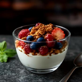 Yaourt aux Fruits Rouges et Granola Maison
