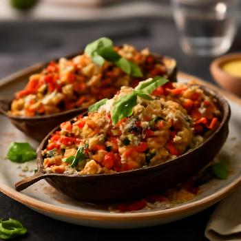 Aubergines Farcies à la Provençale (Végétariennes)