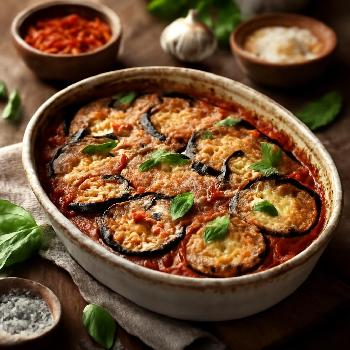 Authentique Gratin d'Aubergines à la Parmigiana
