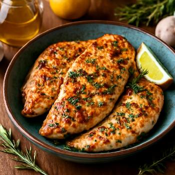 Blanc de Poulet Grillé Mariné au Citron et Herbes