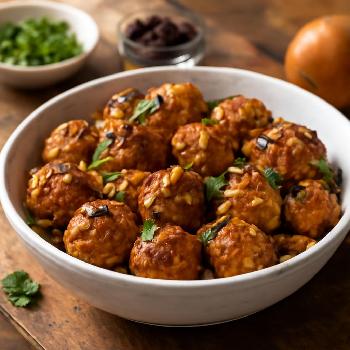Boulettes de Dinde Orientales aux Épices et Raisins Secs