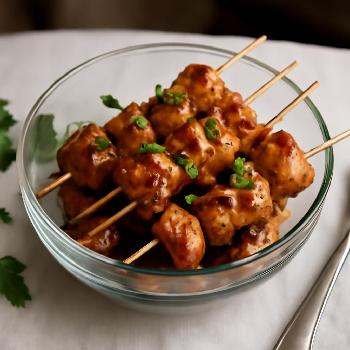 Brochettes de Poulet BBQ Marinées au Miel et à la Moutarde