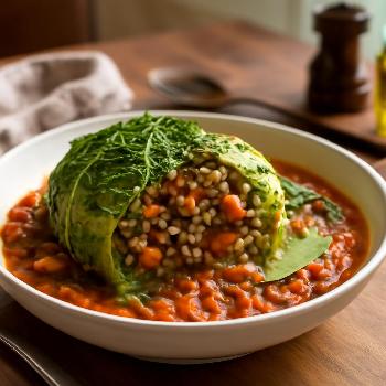 Chou Farci aux Lentilles et Carottes, Une Option Vegan Délicieuse