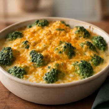 Gratin de Brocolis Crémeux au Cheddar Végétarien