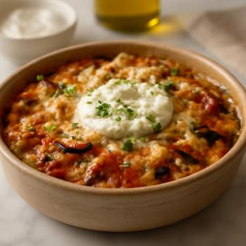 Gratin de Ratatouille au Chèvre Frais