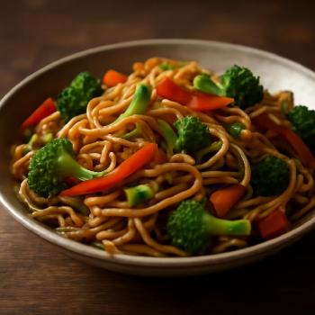 Lo Mein Végétarien aux Légumes Croquants