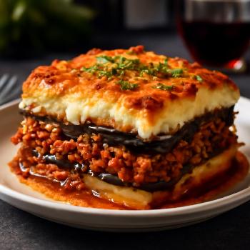 Moussaka Grecque Traditionnelle à l'Agneau