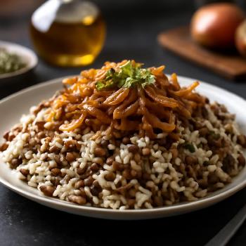 Mujadara Libanaise Traditionnelle (Riz et Lentilles)