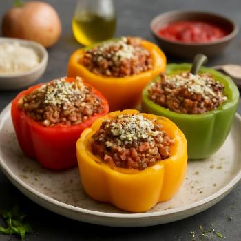 Poivrons Farcis au Boeuf Haché : Un Classique Réconfortant