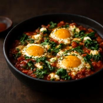 Shakshuka au Fromage Feta et Épinards