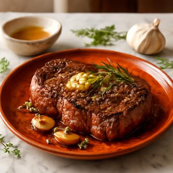 Steak de Côte de Boeuf Grillé à la Française