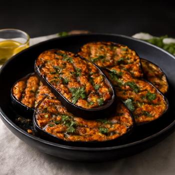 Steaks d'Aubergines Grillés Marinés