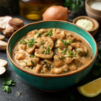 Stroganoff de Champignons Végétalien