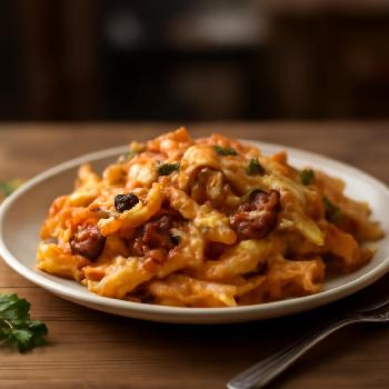 Ziti Gratinés à la Saucisse Italienne et Ricotta