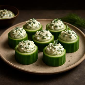 Bouchées de Concombre au Fromage à la Crème et aux Herbes : Un Amuse-Bouche Frais et Élégant