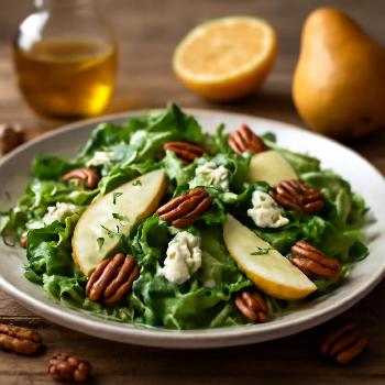 Garniture de Salade au Bleu, Poires et Pacanes