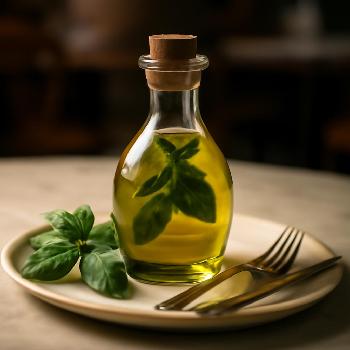 Huile Aromatisée au Basilic Frais