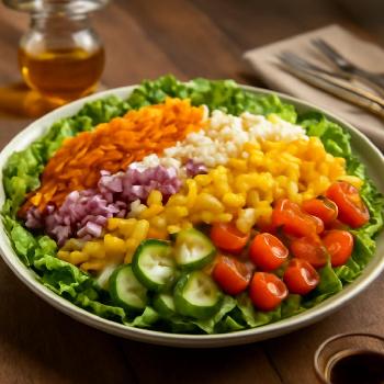 Salade Arc-en-Ciel : Superposition pour le Plaisir des Yeux et des Papilles