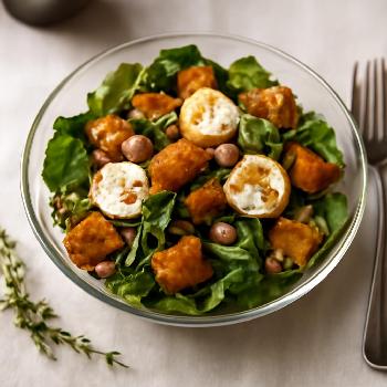 Salade d'Automne Tiède aux Butternut, Chèvre et Noisettes