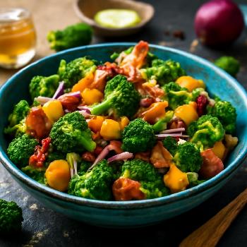 Salade de Brocolis au Bacon et au Cheddar