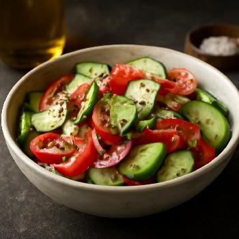 Salade de Concombre et Tomates : L'Art de la Coupe
