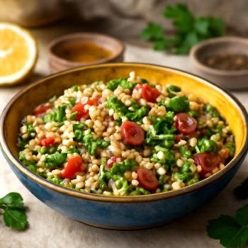 Salade de Couscous Perlé aux Herbes et au Citron