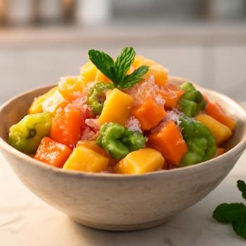 Salade de Fruits Tropicaux Rafraîchissante à la Noix de Coco
