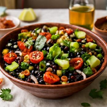 Salade de Haricots Noirs à l'Avocat Rafraîchissante