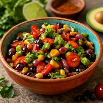 Salade de Haricots Noirs et Maïs à la Mexicaine