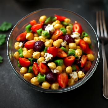 Salade de pois chiches méditerranéenne rafraîchissante