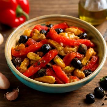 Salade de Poivrons Grillés à la Méditerranéenne