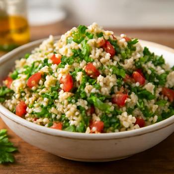 Salade de Riz de Chou-fleur façon Taboulé, Faible en Glucides