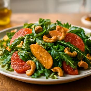 Salade de Roquette aux Agrumes et Noix de Cajou Grillées
