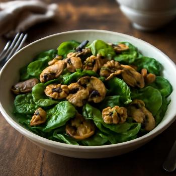 Salade d'Épinards aux Champignons et aux Noix : Un Festin de Saveurs Automnales