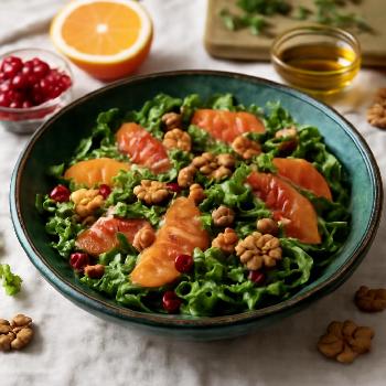 Salade d'hiver aux agrumes, grenade et noix