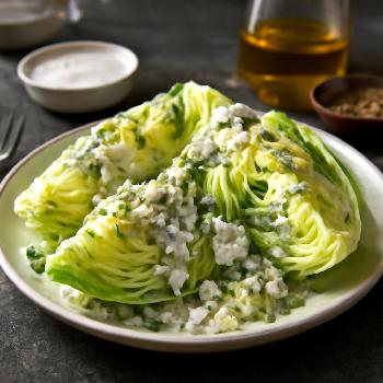 Salade Iceberg en Quartiers à la Vinaigrette au Bleu