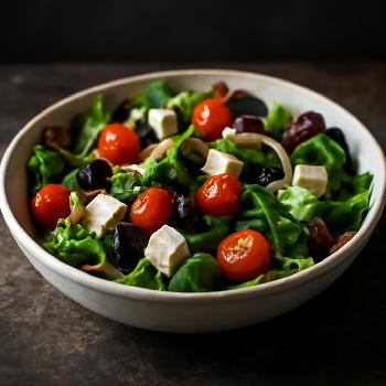 Salade Méditerranéenne de Mesclun Fraîche et Colorée