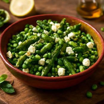 Salade Printanière Asperges, Petits Pois et Feta
