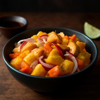Salade Tropicale Sucrée-Salée au Curry