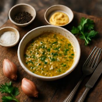 Vinaigrette à la Moutarde de Dijon et Échalotes