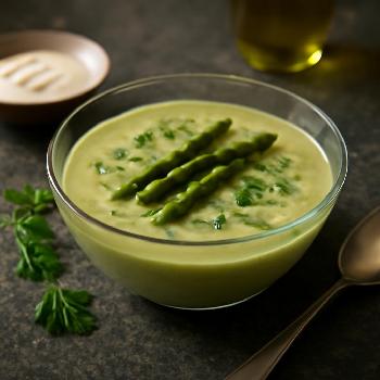 Crème d'asperges printanière