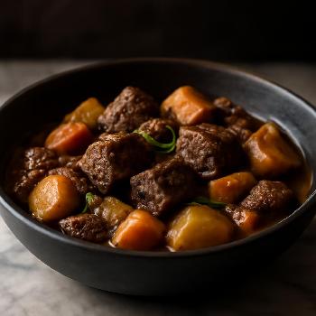 Ragoût de Boeuf à la Bière Brune et aux Légumes Racines