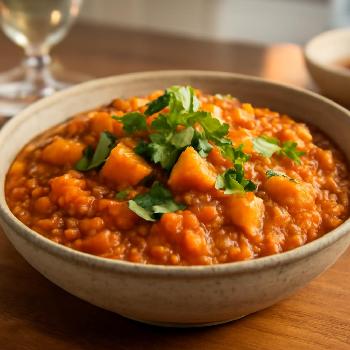Ragoût de Lentilles Corail et Patates Douces (Sans Gluten)