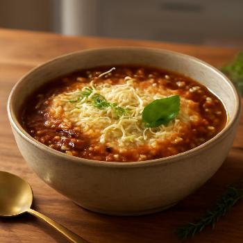 Soupe à l'oignon caramélisé et sa touche d'ail parfait (sans brûlure!)