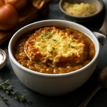 Soupe à l'oignon gratinée : La cuisson lente pour une saveur intense