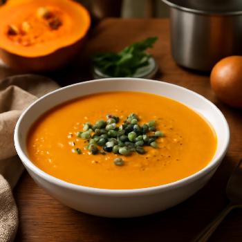 Soupe de Courge Butternut Végane au Lait de Coco