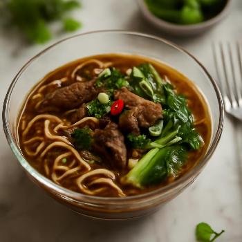 Soupe de nouilles au bœuf à la chinoise rapide et facile